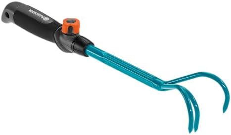 Alternative view of combisystem küçük kauçuk: Zemini gevşetmek ve havalandırmak için 3 çinko bahçe pençesi, çalışma genişliği 7 cm, ergonomik sap, korozyon koruması (8921-20)