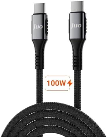 Alternative view of 100W 5A E-Mark Çipli PD Type-C to Type-C Örgülü Hızlı Şarj ve Data Kablosu 1 Metre