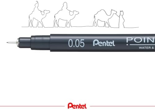 Pointliner S20P-05A, Fineliner, siyah, suya dayanıklı ve solmaz, 0,05 mm