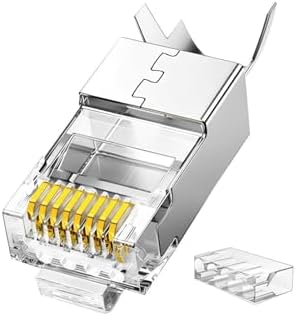 Cat7 10 Gigabit Metal Ethernet Konnektörü Altın Kaplama Korumalı 25 Adet