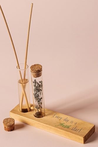 Eğlenceli Motto Tasarımlı Dekoratif Set - Bambu Oda Kokusu Şişesi