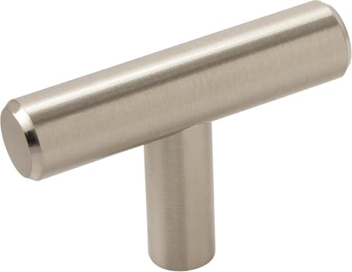 Amerock 10BX19009CSG9 bar çekilir 1 – 15/16 (49 mm) Uzunluk Knob-10 PACK-19009, Sterling Nikel