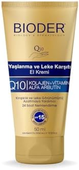 Bioder Yaşlanma Karşıtı El Bakım Kremi 50 ml – SPF 15 Koruma, Alfa Arbutin, Koenzim Q10, Kolajen ve C Vitamini İçerikli Nemlendirici - Görsel 3