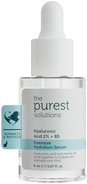 The Purest Solutions Yoğun Nemlendirme ve Dolgun Görünüm Etkili Yenileyici Hyalüronik Asit Cilt Bakım Serumu, Seyahat Boy 8 ml