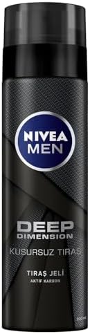 MEN Erkek Tıraş Jeli Deep Dimension 200ml, Maxx tech, Aktif Karbon, Kaygan Tıraş Deneyimi