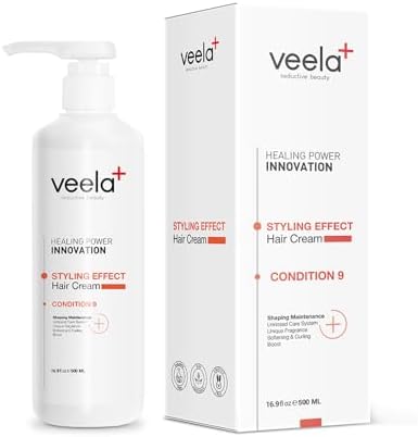 Veela Zor Şekillenen Saçlar İçin Durulanmayan Şekillendirici Bakım Kremi Styling Effect Condition 9