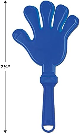 Alternative view of 12 Parça Plastik El Clappers Gürültücü Okul Ruh Malzemeleri Spor Doğum Günü Partisi Şekerleri, 7.5", Mavi