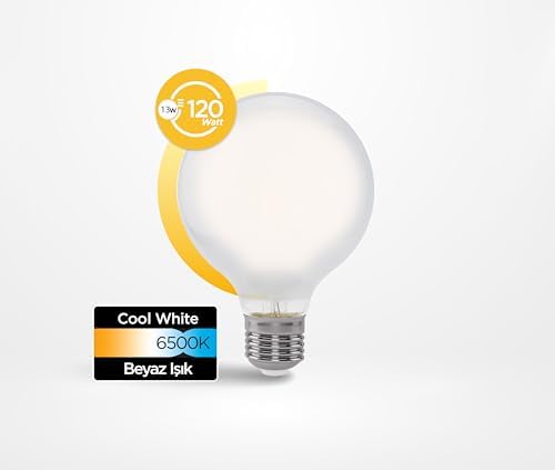 Filament Ampul E27 13W 2000LM 6500K Milky