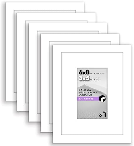 Alternative view of 15,2 x 20,3 cm büyük beyaz resim çerçevesi seti – 7,6 x 12,7 cm paspartulu resim çerçevesi veya 15,2 x 20,3 cm paspartusuz – Resim çerçevesi kolaj duvar dekorasyonu