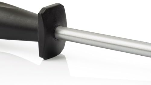 ARCOS Steela 230mm Karbon Çelik ve Elmastan Üretilmiş Manuel Bıçak Bileyici. Ergonomik Polipropilen Saplı Profesyonel Kalemtıraş. Sağlak ve sollak. Siyah Renk