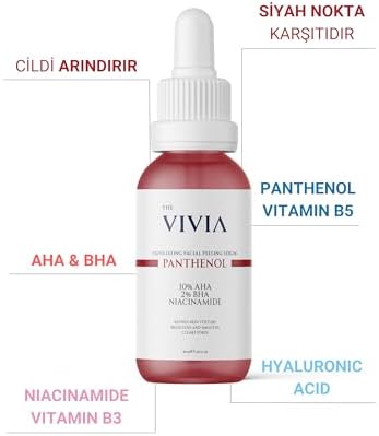 Alternative view of The Vivia Canlandırıcı, Cilt Tonu Eşitleyici, Yenileyici, Gözenek Sıklaştırıcı Peeling Serum AHA & BHA, 30 ml