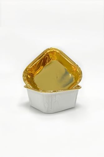 Alternative view of Muffin Kek Kapsülü Kare Beyaz-Altın 25li