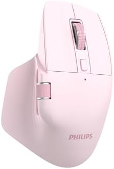 SPK7858 Bluetooth Kablosuz Çift Modlu 4000DPI 7 Tuşlu Optik Mouse Pembe - Görsel 3