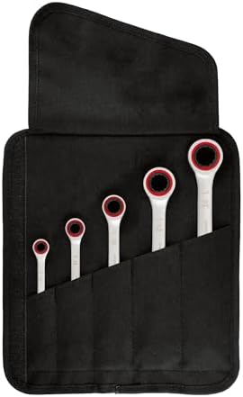 Professional, Cırcırlı Anahtar Seti, Anahtar Takımı 5 Parça, 8,10,13,17,19mm, 1600A02Z3D, Mavi - Görsel 2