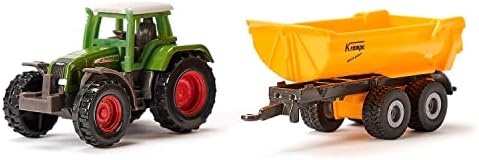 Alternative view of Siku 1605, Krampe Damperli Kamyonlu Fendt Traktör, Oyuncak Traktör, Metal/Plastik, Yeşil/Sarı, Çıkarılabilir kabin, Devrilme Teknesi, Düz Koşu Kauçuk Tekerlekli Treyler, Treyler Kaplin