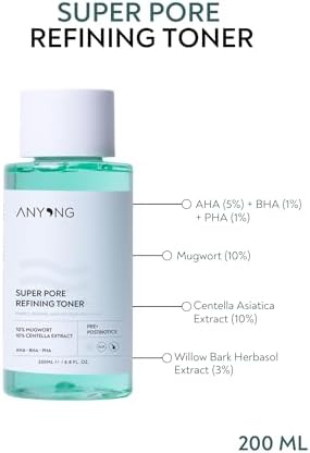 Anyong Gözenek Sıkılaştırıcı, Akne Karşıtı, Arındırıcı Tonik 200 ml (AHA & Salisilik Asit & PHA)