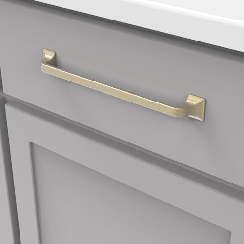 Hickory Hardware Mutfak Dolabı Kulpları, Mutfak Dolabı Çekmeceleri için Çekmece Çekmeceleri, Şifonyerler, Banyo Donanımı, 8-13/16 İnç Delik Merkezi (224mm), Şampanya Bronz, Forge Koleksiyonu