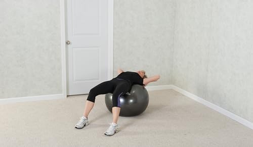 Black Mountain Products Professional Grade Stability 1000LBS Anti-Burst 2000LBS statik ağırlık Rated 65 cm Gym Ball 1000 lb/65 cm Siyah