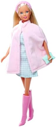 105733678, Steffi Cape Fashion, Steffi Bir elbise Ve Pelerin Giyiyor, Bot, Saç Bandı ve Özel Tasarım Çantası, 29 Cm