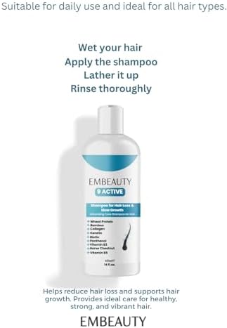 Embeauty Kolajen Ve Keratin Saç Dökülmesine Karşı Hızlı Sac Uzatan Dolgunlaştırıcı Onarıcı Besleyici Şampuan - Görsel 3