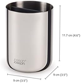 EasyStore - Lüks Paslanmaz Çelik Diş Fırçası Tutucu Caddy Banyo Depolama, Standart Çelik - Görsel 2