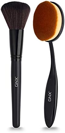 GNX GNXFR42 Büyük Boy Fondöten ve Allık Fırçası (Siyah, 2 Adet)