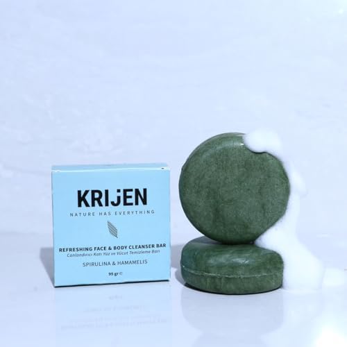 Alternative view of Krijen Canlandırıcı Etkili Spirulina & Hamamelis Yüz Ve Vücut Temizleme Barı 95 Gr