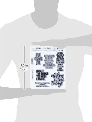 Anonim CMS252 Ponderings Tim Holtz Yapışkanlı Mühür, 17,8 x 21,6 cm, Şeffaf - Görsel 3