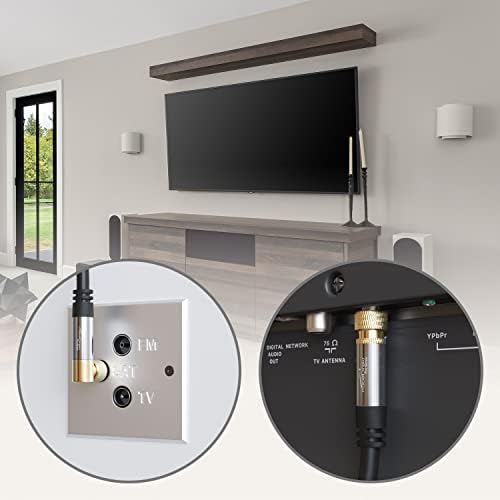 – Sat/Anten Kabluso, Koaksiyel Kablolar – 90° açılı/düz – 2m – 4K TV Uydu Kablosu, F Konnektör – 0,5-30m arasında mevcut (Radyo/TV, DVB-T, DVB-C, DVB-S/DVB-S2, internet, siyah)