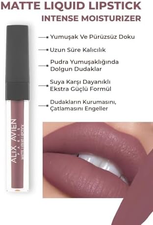 Uzun Süre Kalıcı Kadifemsi Kuruma Yapmayan Mat Likit Ruj - Lipstick 513 Dry Cranberry - Görsel 3