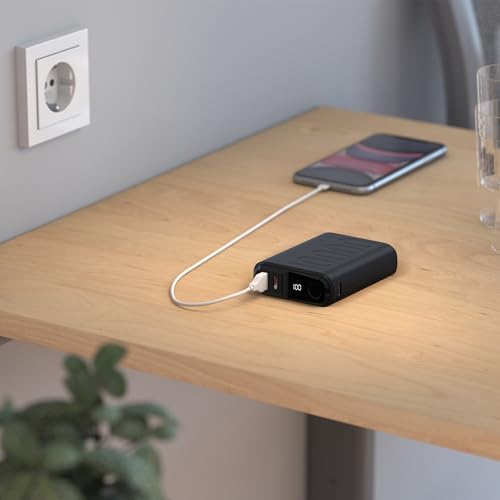 Powerbank 20W 2USB-C 1USB-A 10.000 mAh SİYAH,USB-C Şarj Kablosu Dahildir,Şarj Süresi: 3 saat,USB-C ve USB-A Bağlantı Noktaları, Ağırlık: 195 gr, USB bağlantı noktaları: 3 - Görsel 3