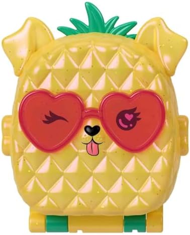 Polly mini bebek ve aksesuarları ile Ananas Köpekçik Plajı mini oyun seti, mikro bebek ve evcil hayvanlar dahil 8 aksesuar, JFV00 - Görsel 3