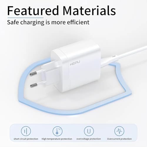 HP-C30 35 Watt GaN Şarj Adaptörü 2-Port Charger Hızlı Şarj Adaptörü 100 Cm Kablo Dual-Port Charger QC 3.0 - Görsel 3
