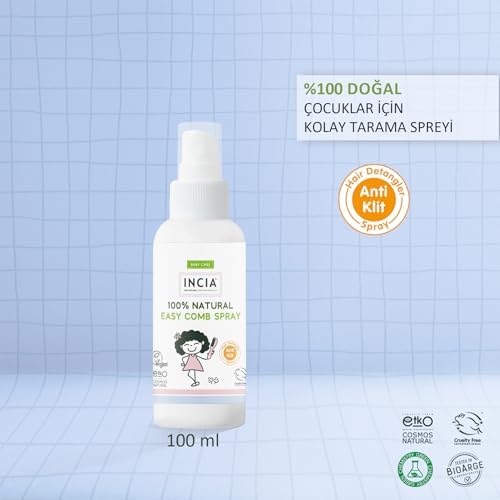 %100 Doğal Kolay Tarama Spreyi Çocuklar İçin Nemlendirici Parlaklaklaştırıcı Anti Klit 100 ml