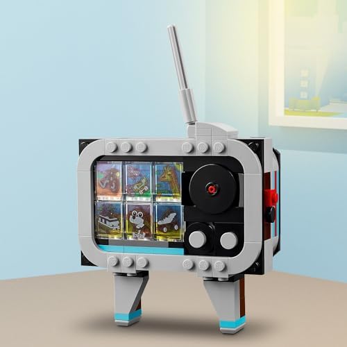 Retro Fotoğraf Makinesi 31147-8 Yaş ve Üzeri Çocuklar için Televizyon ve Video Kamera Model Seçenekleri İçeren 3’ü 1 Arada Yaratıcı Oyuncak Yapım Seti, Doğum Günü Hediyesi (261 Parça)