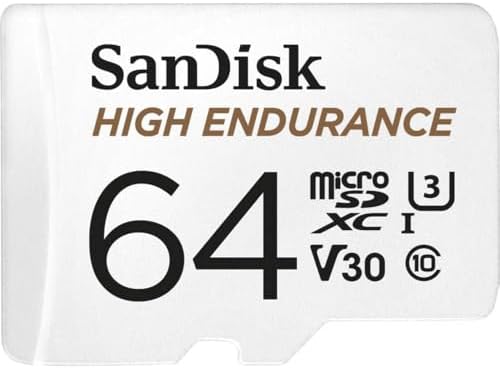Alternative view of Endurance microSDXC Hafıza Kartı 64 GB + Adaptör (Camları ve Özel Güvenlik Kameraları için, 100 MB/s Okuma, Full HD ve 4K Videolar için V30)