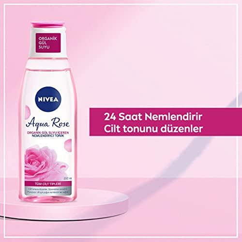 Alternative view of Aqua Rose Organik Gül Suyu İçeren Nemlendirici Tonik (200 ml), Tüm Cilt Tipleri İçin, Gözenek Arındırıcı, 24 Saat Yüz Nemlendirici
