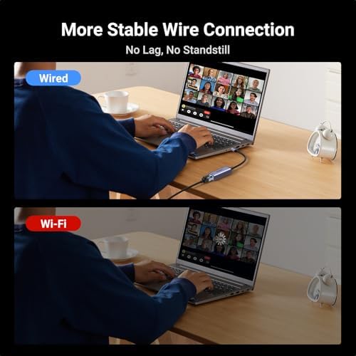 Alternative view of USB - Ethernet Adaptörü, Tak ve Çalıştır Ethernet Adaptörü, Alüminyum Kabuk, 1Gbps Gigabit - USB 3.0 Ağ Dongle, Switch, Laptop, MacBook, Windows, macOS, Linux ile Uyumlu