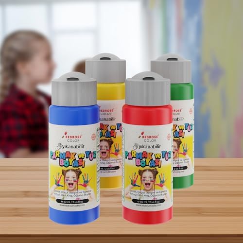 Ana Renkler Parmak Boyası 4'lü Set 4x60 ml