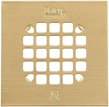 Oatey 42361 Evrensel 4-1/4 Kare Duş Fırçalanmış Altın Geçmeli Süzgeç