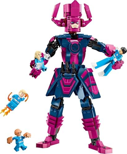 ǀ Fantastik Dörtlü, Galactus Yapım Figürüne Karşı 76316-9 Yaş ve Üzeri Çocuklara Süper Kahraman Minifigürü İçeren Yapım Seti, Doğum Günü Hediyesi Fikri (427 Parça)