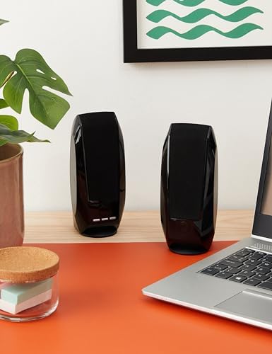 S150 USB Hoparlör, 2.0, İnce ve Hafif Tasarım, Kompakt ve Taşınabilir, Kolay Ses Kontrolleri, LED Işıklı Gösterge, Sessize Alma Düğmesi, 2 W, Siyah
