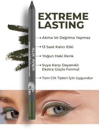 Alternative view of Uzun Süre Kalıcı Suya Dayanıklı Akma, Dağılma Yapmayan Yeşil Göz Kalemi - Extreme Khaki