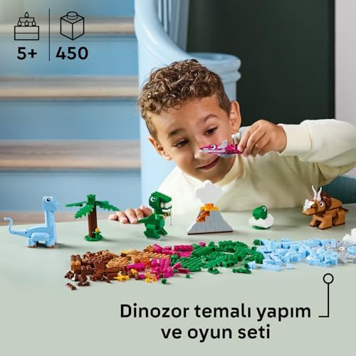Yaratıcı Dinozorlar 11041-5 Yaş ve Üzeri Çocuklar için Yaratıcı ve Eğlenceli Oyuncak Yapım Seti (450 Parça) - Görsel 3
