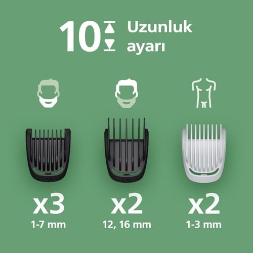 Alternative view of 3000 Serisi 9in1,Erkek Bakım Seti,Yüz/Saç/Vücut Tıraş Makinesi,Islak/Kuru Kullanım,MG3946/15