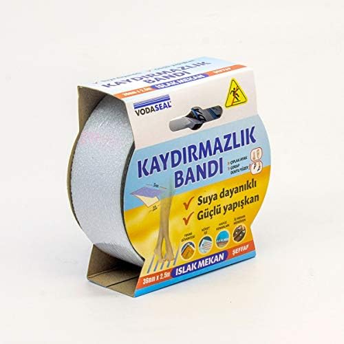 Islak Mekan Kaydırmazlık Bandı, 36mmx2.5, Şeffaf - Görsel 2
