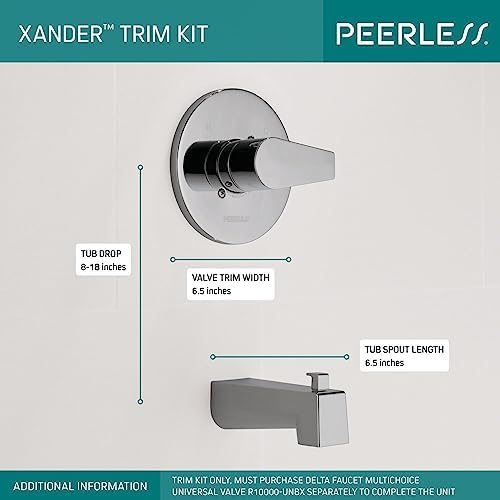 Peerless PTT14119 Sadece Xander Küvet Trim (Valf Ayrı Satılır), Krom - Görsel 3