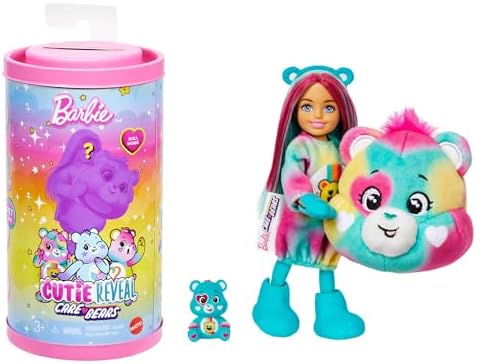 Cutie Reveal Sevimli Ayıcıklar Chelsea küçük bebek ve aksesuarları, pelüş hayvan kostümü ve renk değişimi dahil 6 sürpriz içeren 2. seri (Stiller çeşitlilik gösterebilir), JGH75