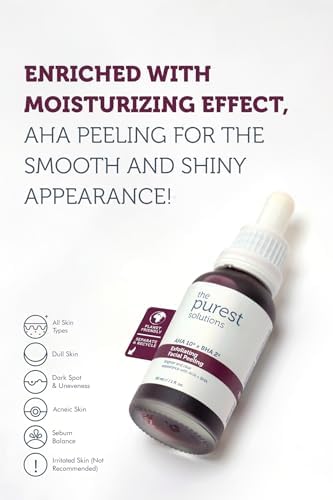 Alternative view of The Purest Solutions, AHA & BHA Canlandırıcı & Cilt Tonu Eşitleyici Kırmızı Peeling Cilt Bakım Serumu 30 ml (Aha 10% + Bha 2%)