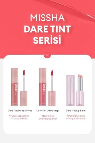 Uzun Süre Kalıcı, Bulaşma Yapmayan, Kadifemsi Bitiş Sunan Tint Dare Tint Melty Velvet (Rosy Cloud)